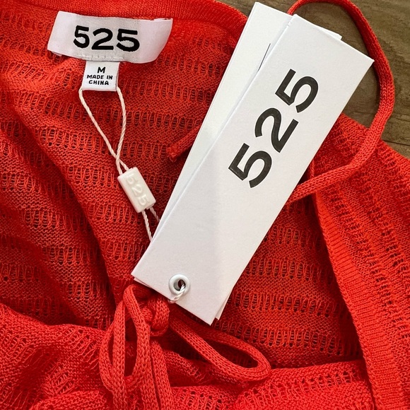 525 America Revolve Tube Halter Top in Papaya Orange Womens Medium Large NWT - Picture 5 of 5